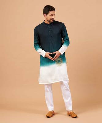 Navy Blue Leonine Kurta 1