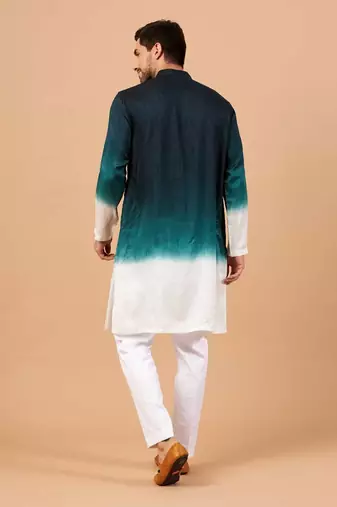 Navy Blue Leonine Kurta
