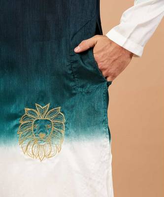 Navy Blue Leonine Kurta 3
