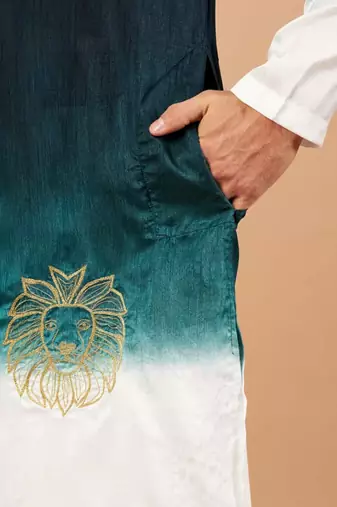 Navy Blue Leonine Kurta