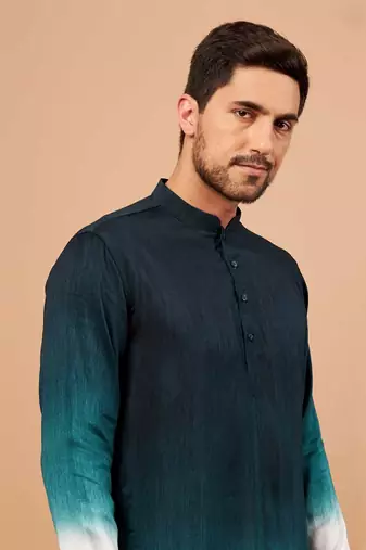 Navy Blue Leonine Kurta