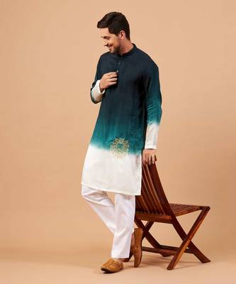 Navy Blue Leonine Kurta 5