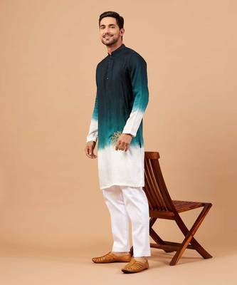 Navy Blue Leonine Kurta 6