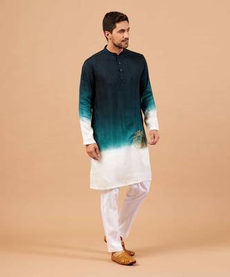Navy Blue Leonine Kurta 7
