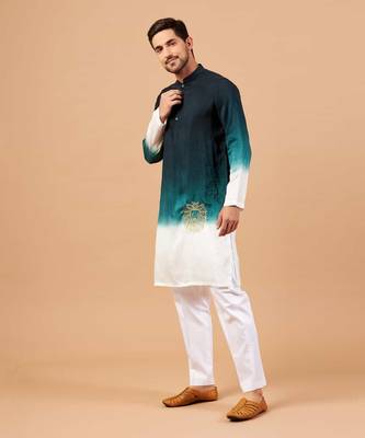 Navy Blue Leonine Kurta 8