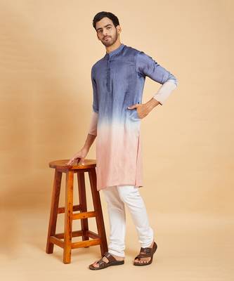 Blue & Peach Waikawa Ombre Kurta 2