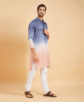 Blue & Peach Waikawa Ombre Kurta 5