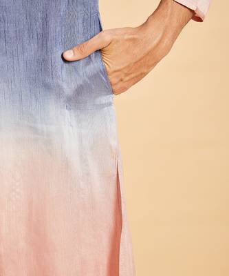 Blue & Peach Waikawa Ombre Kurta 7
