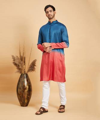 Blue & Red Radical Marino Kurta 1