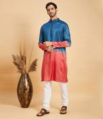 Blue & Red Radical Marino Kurta