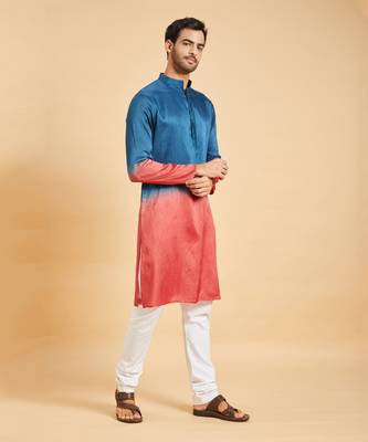 Blue & Red Radical Marino Kurta 2