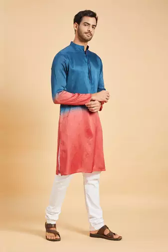 Blue & Red Radical Marino Kurta