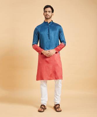 Blue & Red Radical Marino Kurta 3