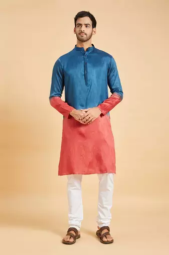 Blue & Red Radical Marino Kurta