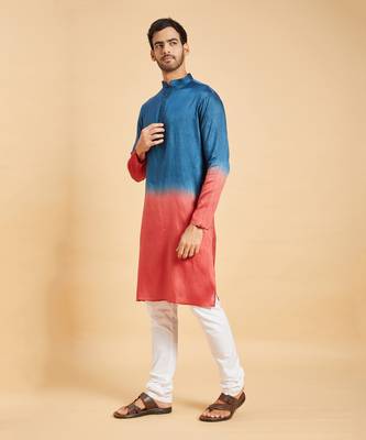 Blue & Red Radical Marino Kurta 4
