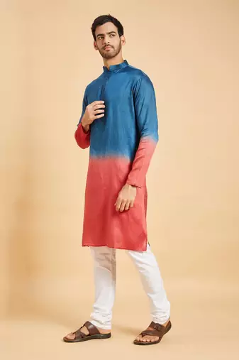 Blue & Red Radical Marino Kurta
