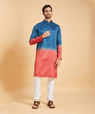 Blue & Red Radical Marino Kurta 5