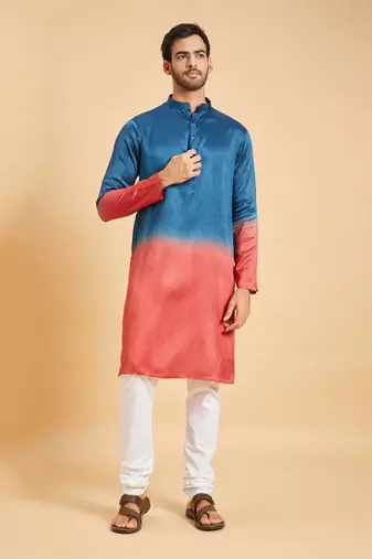 Blue & Red Radical Marino Kurta