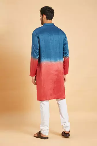 Blue & Red Radical Marino Kurta