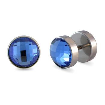 Blue Faux Stone Single Stud Earring for Men 1