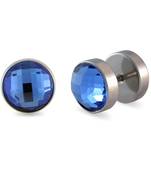 Blue Faux Stone Single Stud Earring for Men
