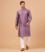 Inara Gold Embroidered Violet Kurta