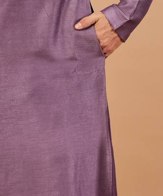 Inara Gold Embroidered Violet Kurta 8