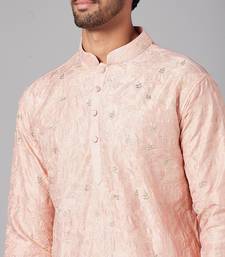 Tiyaan Embroidered Peach Kurta