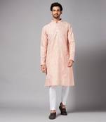 Tiyaan Embroidered Peach Kurta