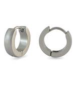 Plain Silver Single  Earring for Men