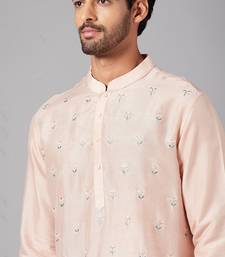 Moori Peach Embroidered Kurta