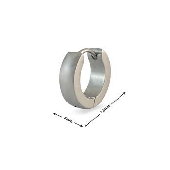 Plain Silver Single  Earring for Men 2