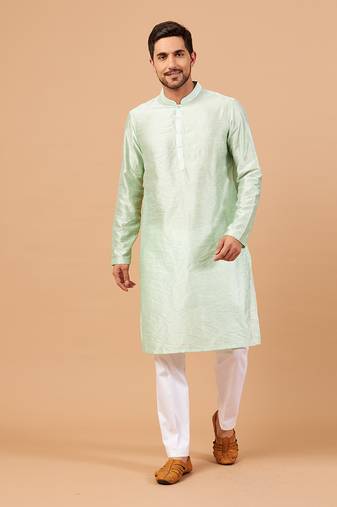 Pastel Green Plain Kurta