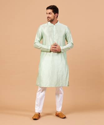 Pastel Green Plain Kurta 2