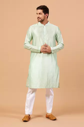 Pastel Green Plain Kurta