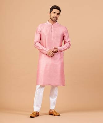 Pink Plain Kurta 1