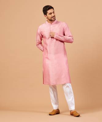 Pink Plain Kurta 2