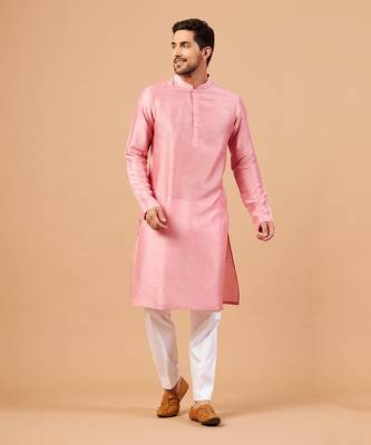 Pink Plain Kurta 3
