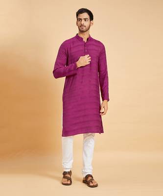 Purple Amaranth Basik Kurta Set 1