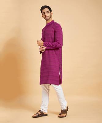 Purple Amaranth Basik Kurta Set 3