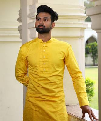 Nilay Yellow Buttoned Kurta Set 2