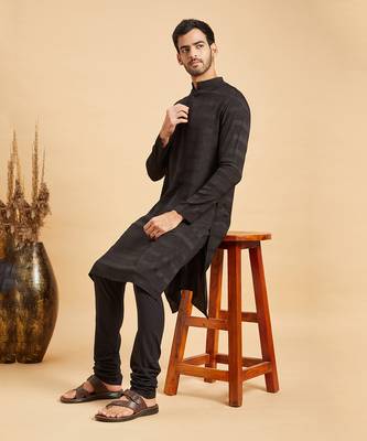 Black Stygian Basik Kurta Set 2