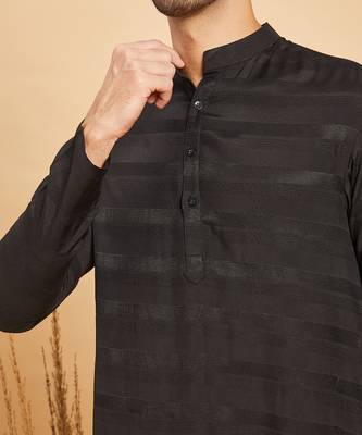 Black Stygian Basik Kurta Set 3
