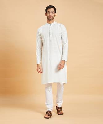 White Whey Basik Kurta Set 1