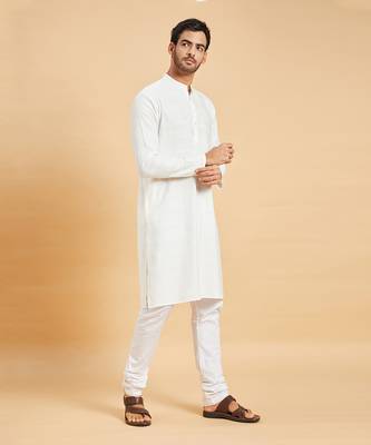 White Whey Basik Kurta Set 3