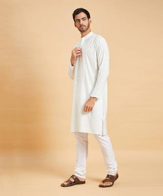 White Whey Basik Kurta Set 4