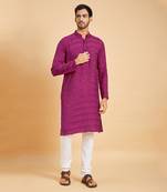 Wine Rimso Basik Kurta Set