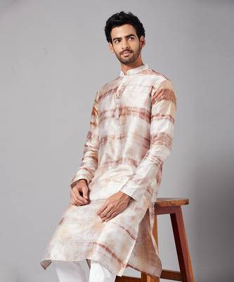 Browtin Brown Tie & Die Kurta Set 2