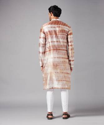 Browtin Brown Tie & Die Kurta Set 8