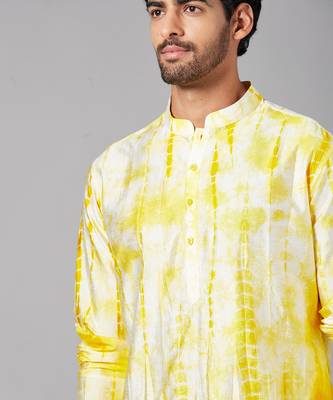 Tintlo Yellow Tie & Die Kurta Set 3